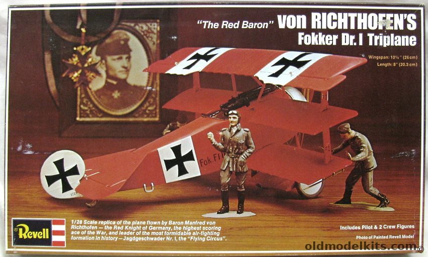 Revell 1/28 Fokker DR-I Triplane - Von Richthofen's Aircraft 'The Red Baron' (Dr-1), H233 plastic model kit